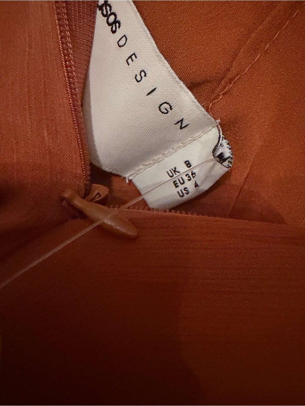 ASOS Rust Halter Midi Dress - Picture 9 of 9